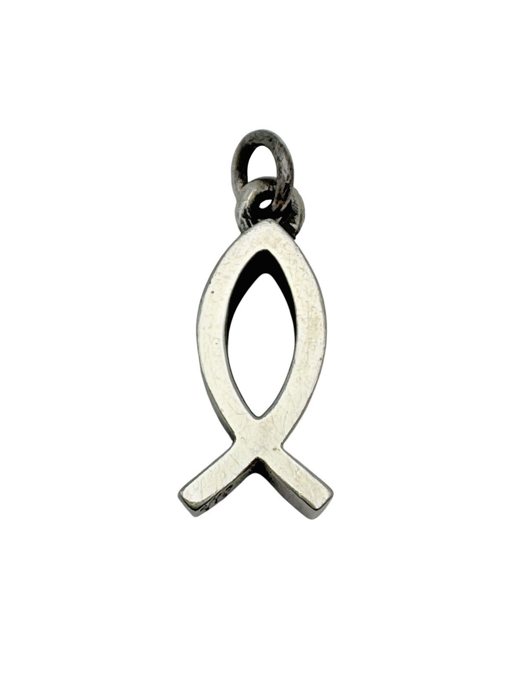 Vintage Retired James Avery Deep Ichthus Charm Sterling Silver